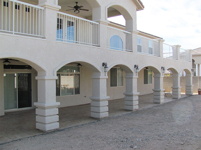 Patio addition with arches